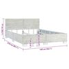 vidaXL Πλαίσιο Κρεβατιού Γκρι 140 x 200 εκ. από Φυσικό Ρατάν
