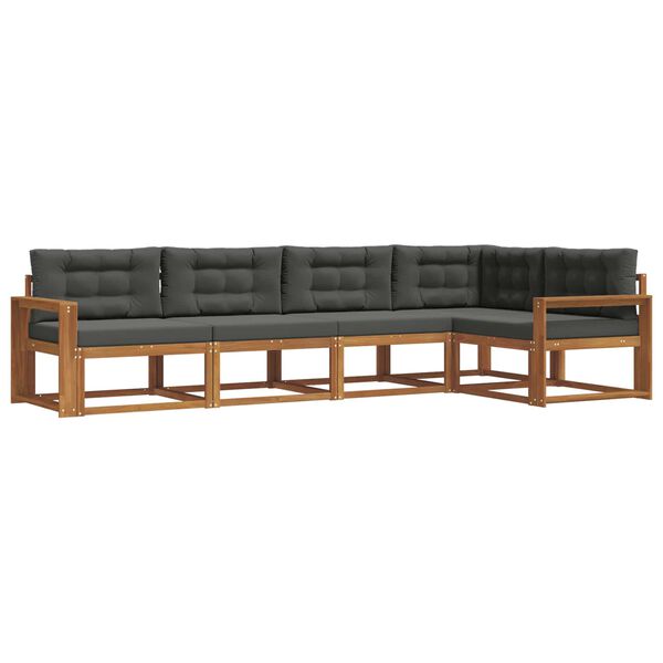 vidaXL &Sigma;&epsilon;&iota;&rho;ά &Kappa;&alpha;&nu;&alpha;&pi;έ &Epsilon;&xi;&omega;&tau;&epsilon;&rho;&iota;&kappa;&omicron;ύ &mu;&epsilon; &mu;&alpha;&xi;&iota;&lambda;ά&rho;&iota; 5 pcs &Phi;&upsilon;&sigma;&iota;&kappa;ό &kappa;&alpha;&iota; &Alpha;&nu;&theta;&rho;&alpha;&kappa;ί