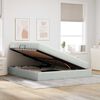 vidaXL Κρεβάτι με αποθηκευτικό χώρο και στρώμα με στρώμα Ανοιχτό γκρι