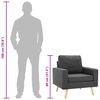 vidaXL Πολυθρόνα Σκούρο Γκρι Υφασμάτινη