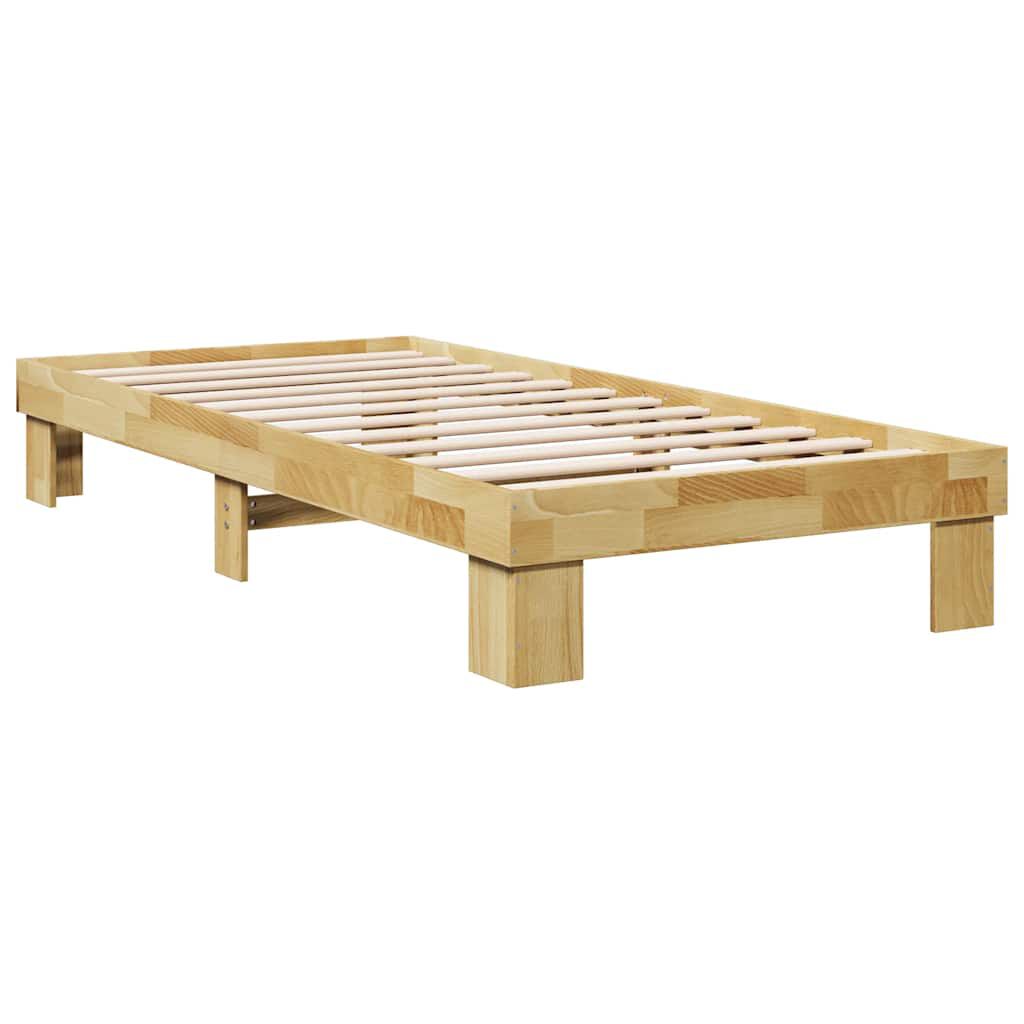 vidaXL Πλαίσιο κρεβατιού χωρίς στρώμα 90x200 cm μασίφ ξύλο δρυς