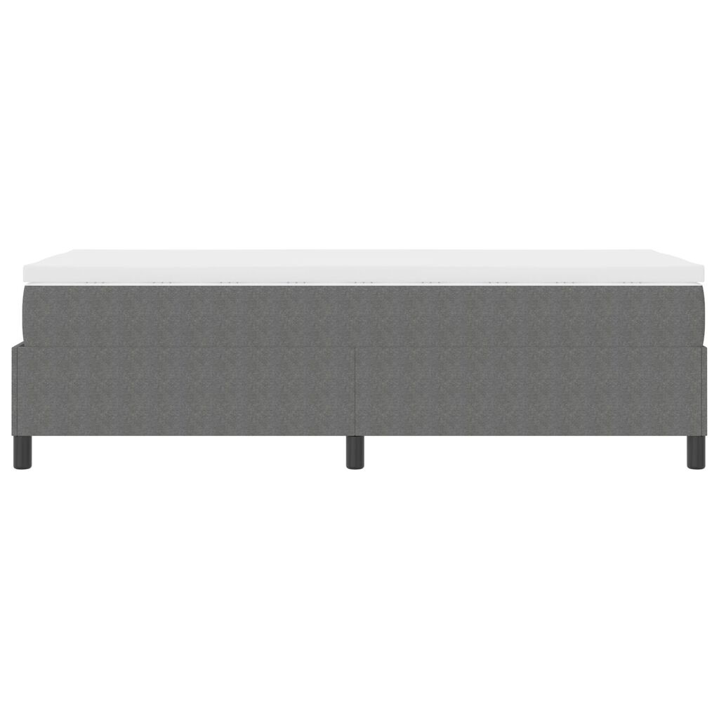 vidaXL Κρεβάτι Box Spring με Στρώμα Γκρι Μονό Βελούδο