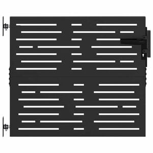 vidaXL Πύλη Κήπου Μαύρο 105 x 100 εκ Ατσάλι με Επικάλυψη Πούδρας