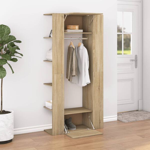 vidaXL Ντουλάπι Διαδρόμου Sonoma Δρυς 97,5 x 37 x 99 εκ. Επεξεργ. Ξύλο