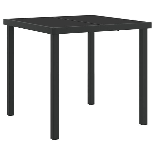 vidaXL Σετ 5 Τεμαχίων Κηπουρικών Επίπλων Μαύρο PVC Rattan