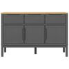 vidaXL Ντουλάπι FLORO Γκρι 114 x 43 x 74 εκ. από Μασίφ Ξύλο Πεύκου