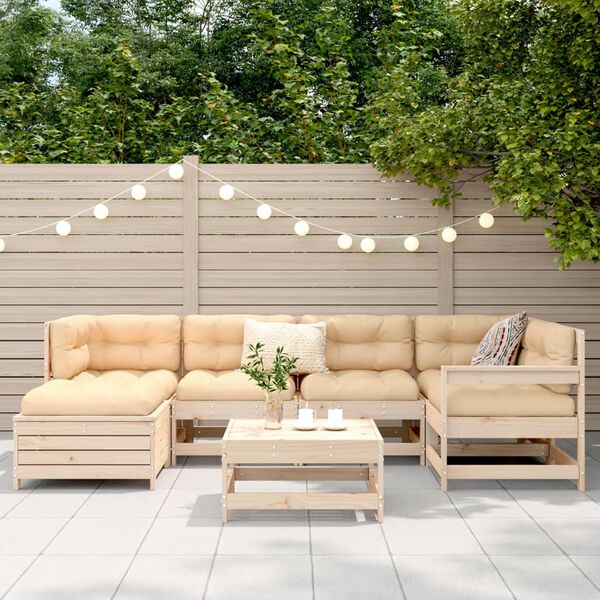 vidaXL &Kappa;&alpha;&nu;&alpha;&pi;έ&sigmaf; &Kappa;ή&pi;&omicron;&upsilon; &Sigma;&epsilon;&tau; 7 &Tau;&epsilon;&mu;&alpha;&chi;ί&omega;&nu; &alpha;&pi;ό &Mu;&alpha;&sigma;ί&phi; &Xi;ύ&lambda;&omicron; &Pi;&epsilon;ύ&kappa;&omicron;&upsilon;