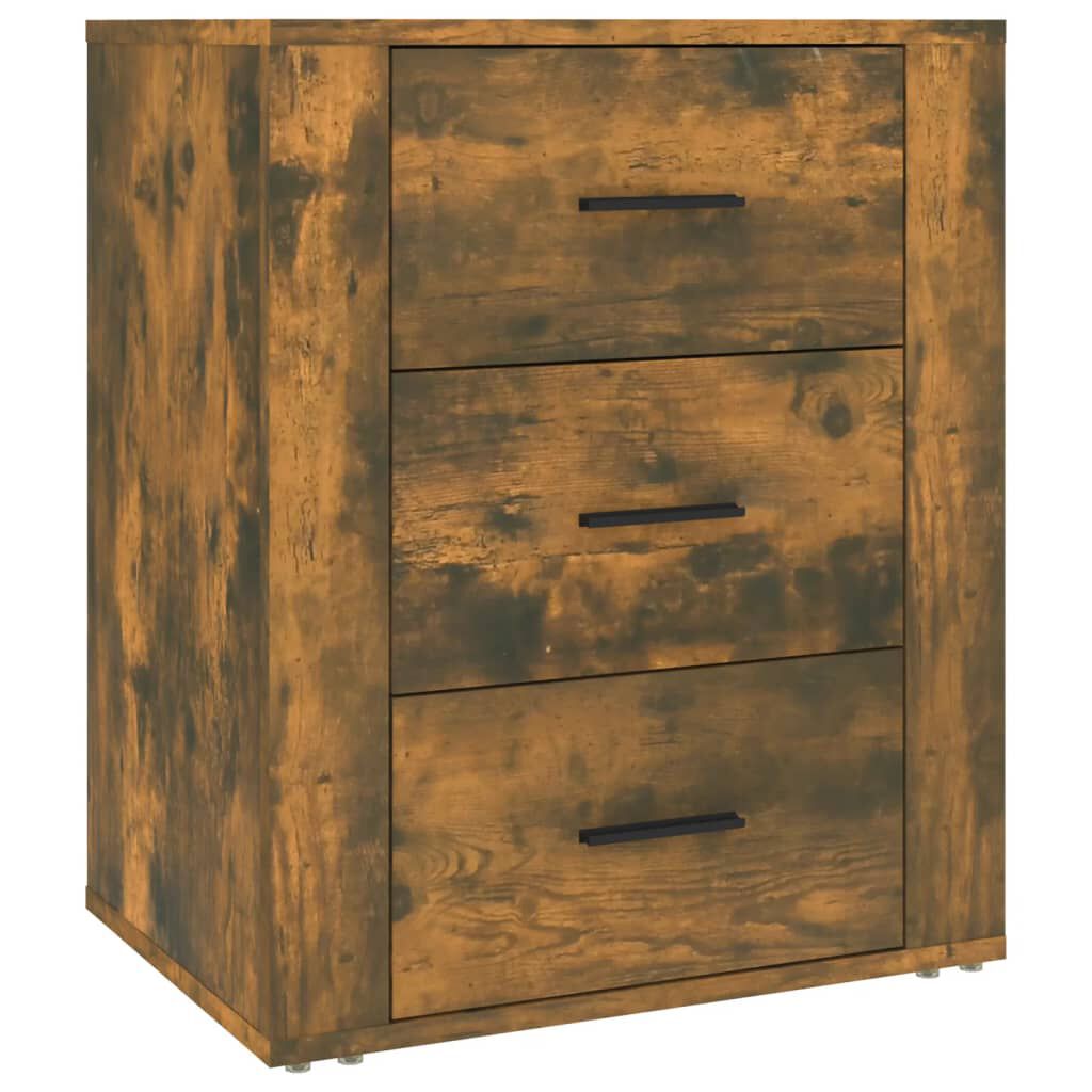vidaXL Κομοδίνο Καπνιστή Δρυς 50x36x60 εκ. από Επεξεργασμένο Ξύλο