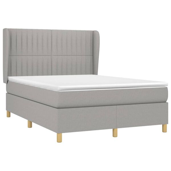vidaXL &Kappa;&rho;&epsilon;&beta;ά&tau;&iota; Boxspring &mu;&epsilon; &Sigma;&tau;&rho;ώ&mu;&alpha; &Alpha;&nu;&omicron;&iota;&chi;&tau;ό &Gamma;&kappa;&rho;&iota; 140x200 &epsilon;&kappa;. &Upsilon;&phi;&alpha;&sigma;&mu;ά&tau;&iota;&nu;&omicron;