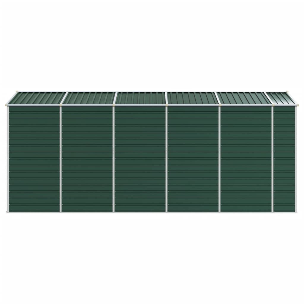 vidaXL Αποθήκη Κήπου Πράσινη 191 x 470 x 198 εκ. Γαλβανισμένο Ατσάλι