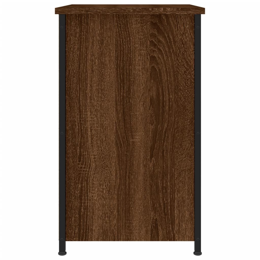 vidaXL Κομοδίνα 2 τεμ. Καφέ Δρυς 40x36x60 εκ. από Επεξεργασμένο Ξύλο