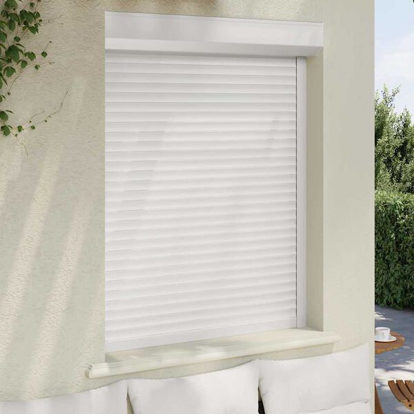 vidaXL Παντζούρι Ρολό Λευκό 100 x 130 εκ. από Αλουμίνιο