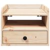 vidaXL Κομοδίνο με συρτάρι Καφέ 38 x 36 x 29.5 εκ Μασίφ ξύλο πεύκου