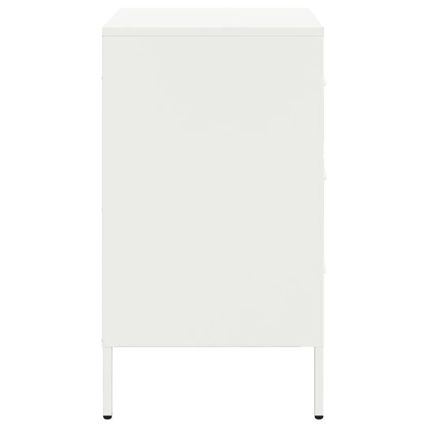 vidaXL Κομοδίνο Λευκό 36x39x68 εκ. από Χάλυβα