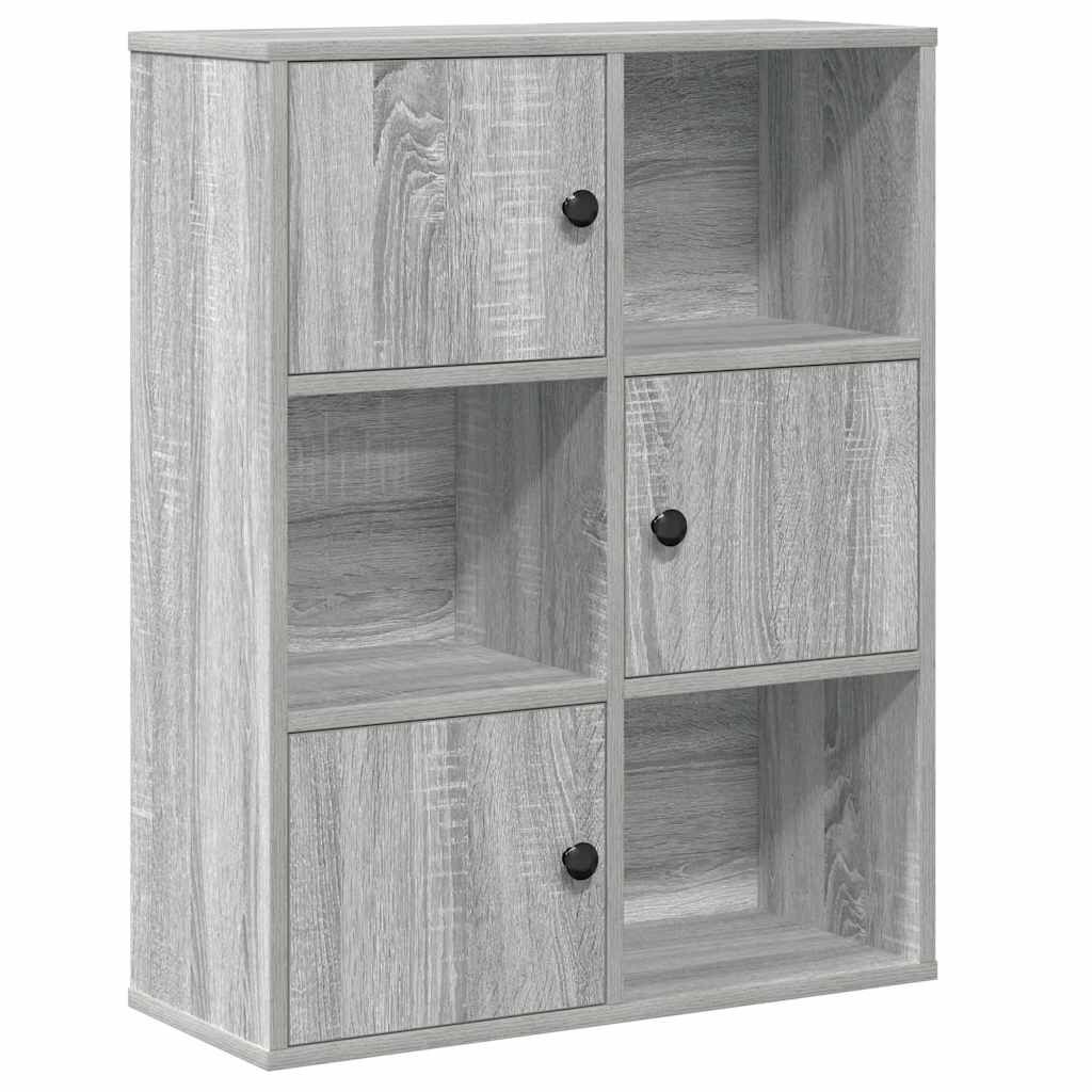 vidaXL Βιβλιοθήκη Γκρι Sonoma 60x24x76,5 εκ. από Επεξεργασμένο Ξύλο