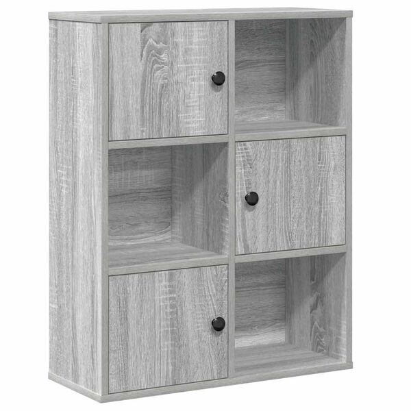 vidaXL Βιβλιοθήκη Γκρι Sonoma 60x24x76,5 εκ. από Επεξεργασμένο Ξύλο