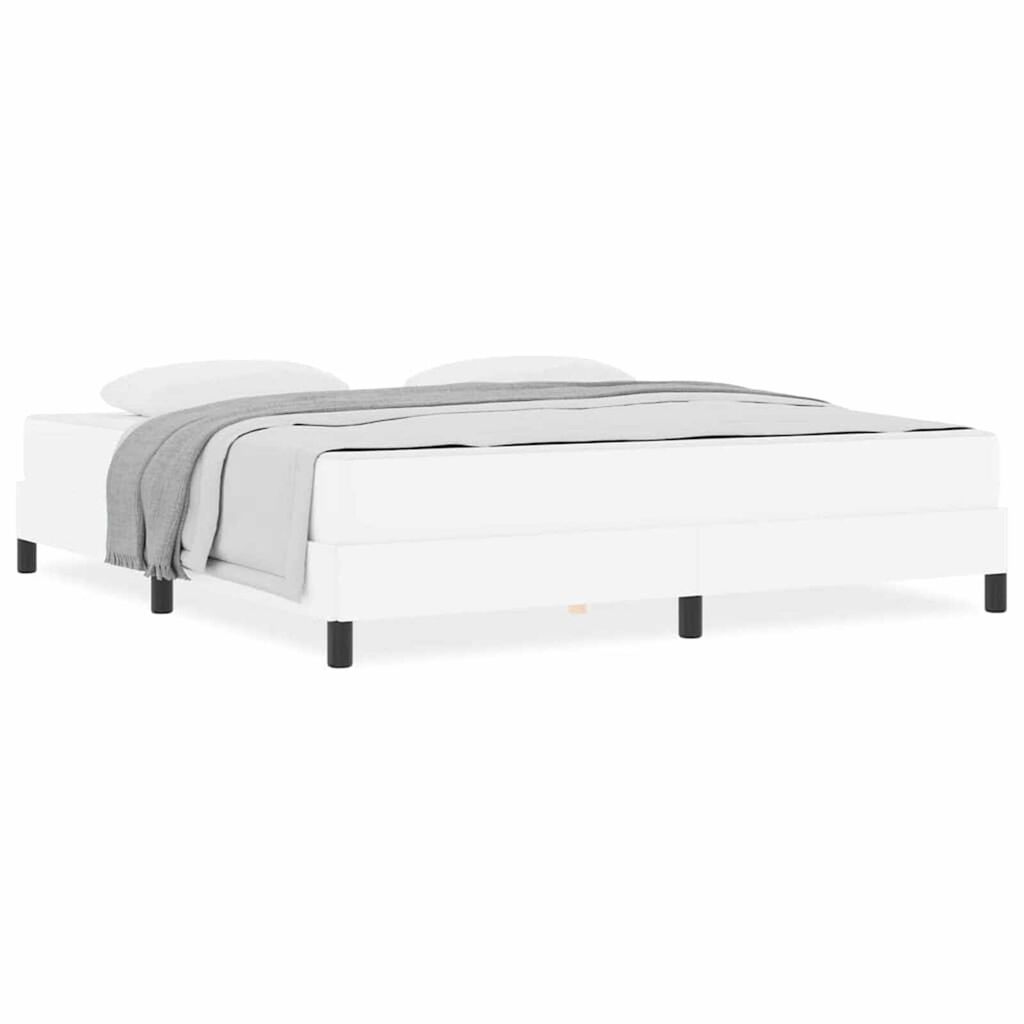 vidaXL Κρεβάτι Άλλο Καθαρό Λευκό 180 x 200 cm Τεχνητό δέρμα