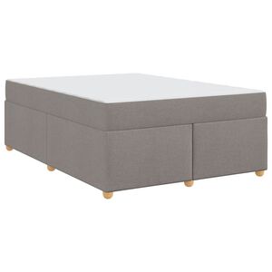 vidaXL Σκελετός Κρεβατιού με στρώμα Taupe 160 x 200 cm ύφασμα