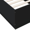 vidaXL Πλαίσιο Κρεβατιού Μαύρο 75 x 190 εκ. από Επεξεργασμένο Ξύλο
