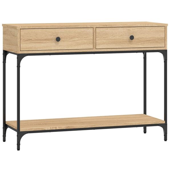 vidaXL Τραπέζι Κονσόλα Sonoma Δρυς 100x34,5x75 εκ. Επεξεργασμένο Ξύλο