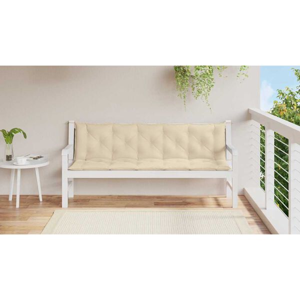 vidaXL Μαξιλάρι Πάγκου Κήπου Γκρι 180x(50+50)x7 εκ. Ύφασμα Oxford