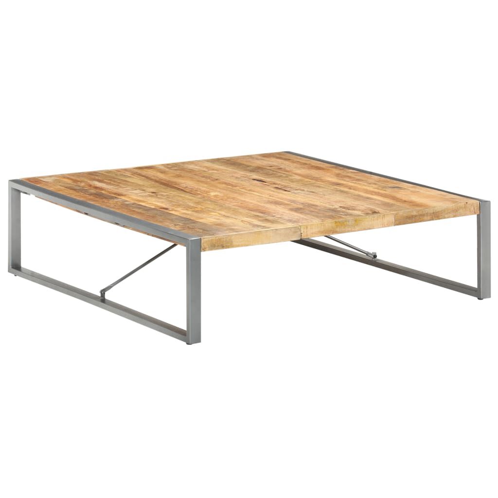 vidaXL Τραπεζάκι Σαλονιού 140 x 140 x 40 εκ. Ακατέργαστο Ξύλο Μάνγκο