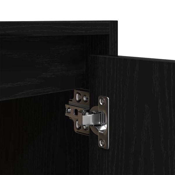 vidaXL Επιτοίχια κομοδίνα 2 τεμάχια Μαύρο 38x34x40 cm