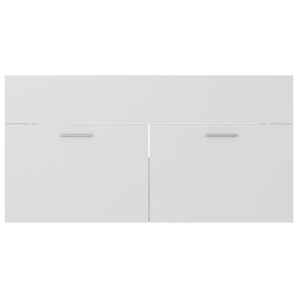 vidaXL Ντουλάπι Νιπτήρα Λευκό 90 x 38,5 x 46 εκ. από Επεξ. Ξύλο