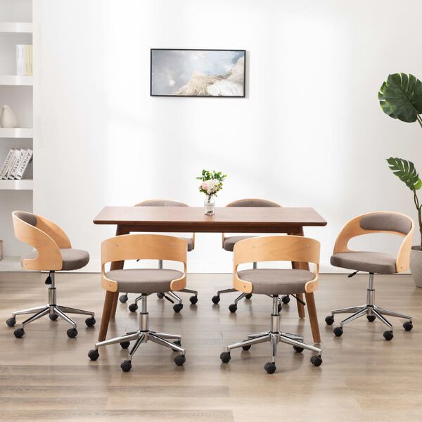 vidaXL &Kappa;&alpha;&rho;έ&kappa;&lambda;&epsilon;&sigmaf; &Tau;&rho;&alpha;&pi;&epsilon;&zeta;&alpha;&rho;ί&alpha;&sigmaf; &Pi;&epsilon;&rho;&iota;&sigma;&tau;&rho;. 6 &tau;&epsilon;&mu;. Taupe &Lambda;&upsilon;&gamma;. &Xi;ύ&lambda;&omicron;/Ύ&phi;&alpha;&sigma;&mu;&alpha;