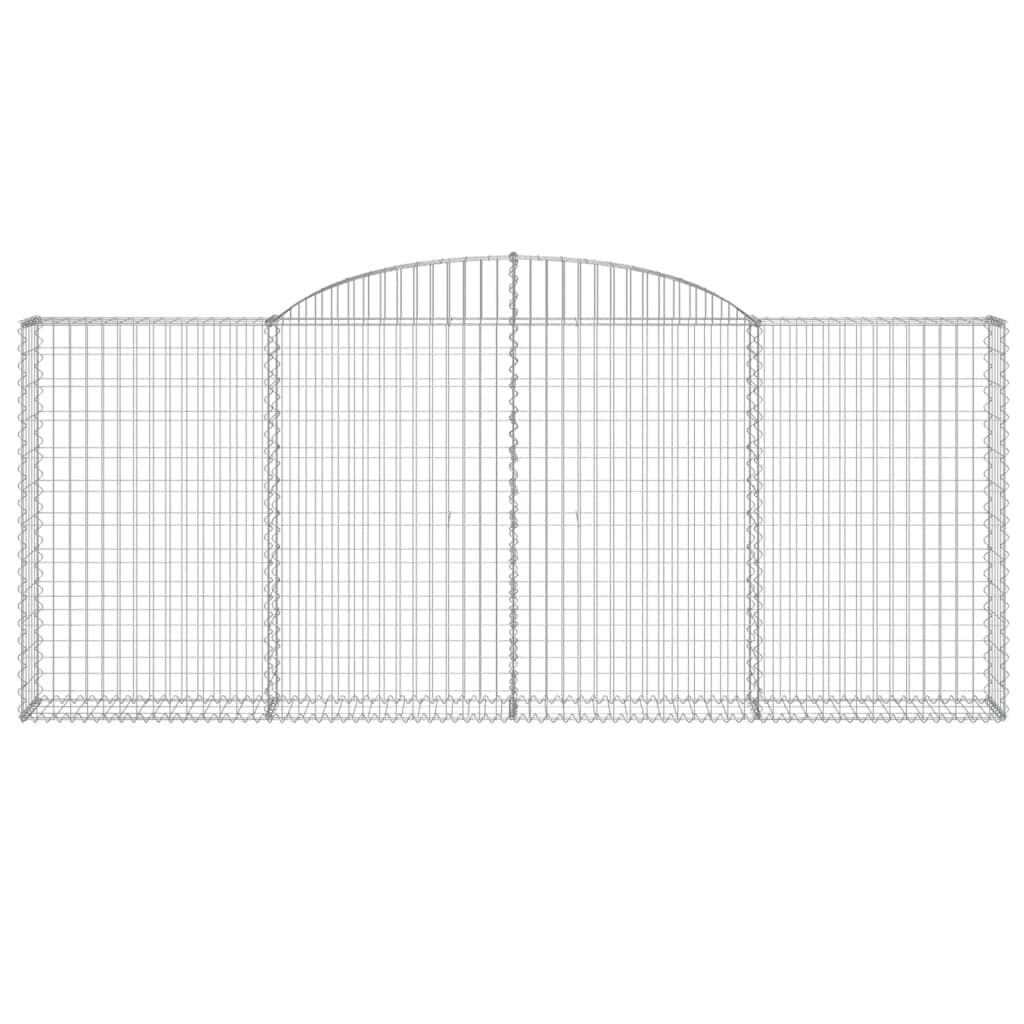 vidaXL Συρματοκιβώτια Τοξωτά 17 τεμ. 300x30x120/140 εκ. Γαλβαν. Ατσάλι