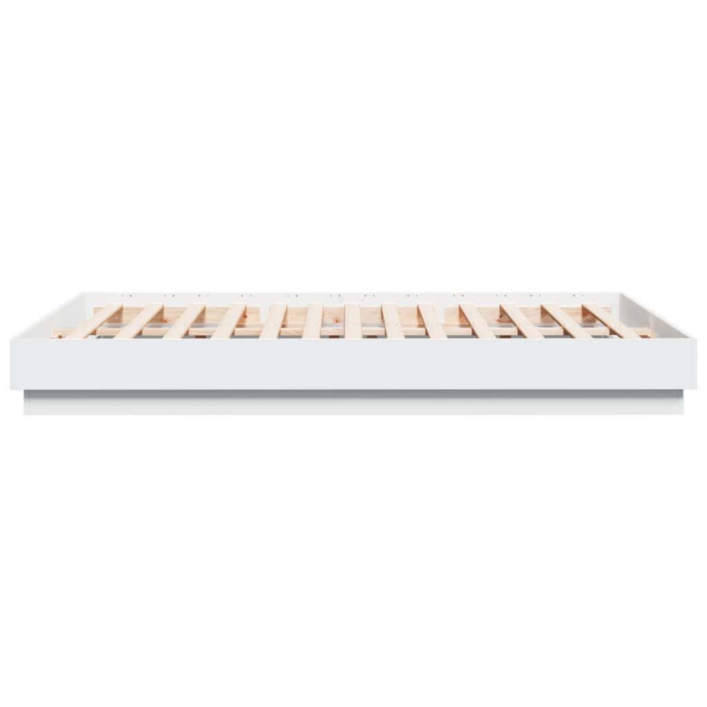 vidaXL Πλαίσιο Κρεβατιού με LED Λευκό 120 x 200 εκ.