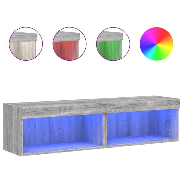 vidaXL Έ&pi;&iota;&pi;&lambda;&alpha; &Tau;&eta;&lambda;&epsilon;ό&rho;&alpha;&sigma;&eta;&sigmaf; &mu;&epsilon; LED 2 &tau;&epsilon;&mu;. &Gamma;&kappa;&rho;&iota; Sonoma 60 x 30 x 30 &epsilon;&kappa;.