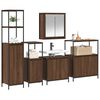 vidaXL Σετ Επίπλων Μπάνιου 5 pcs Καφέ δρυς και Μαύρο 36 x 35 x 165 εκ