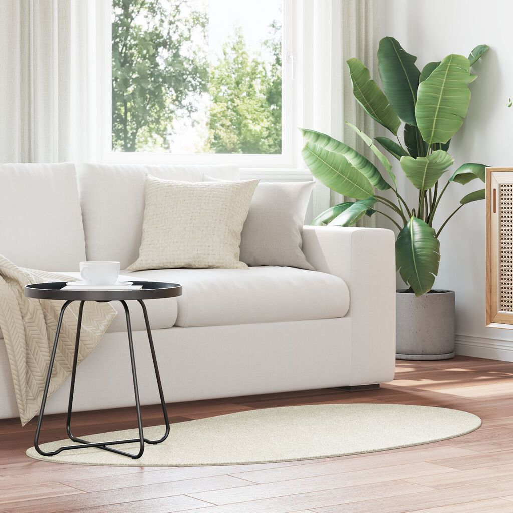vidaXL Χαλιά χώρου Κρεμ 80x150 εκ. Πολυεσέστερ Αντιολισθητικό