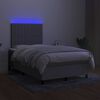 vidaXL &Kappa;&rho;&epsilon;&beta;ά&tau;&iota; Boxspring &mu;&epsilon; &Sigma;&tau;&rho;ώ&mu;&alpha; & LED &Alpha;&nu;.&Gamma;&kappa;&rho;&iota; 120x200 &epsilon;&kappa; &Upsilon;&phi;&alpha;&sigma;&mu;ά&tau;&iota;&nu;&omicron;
