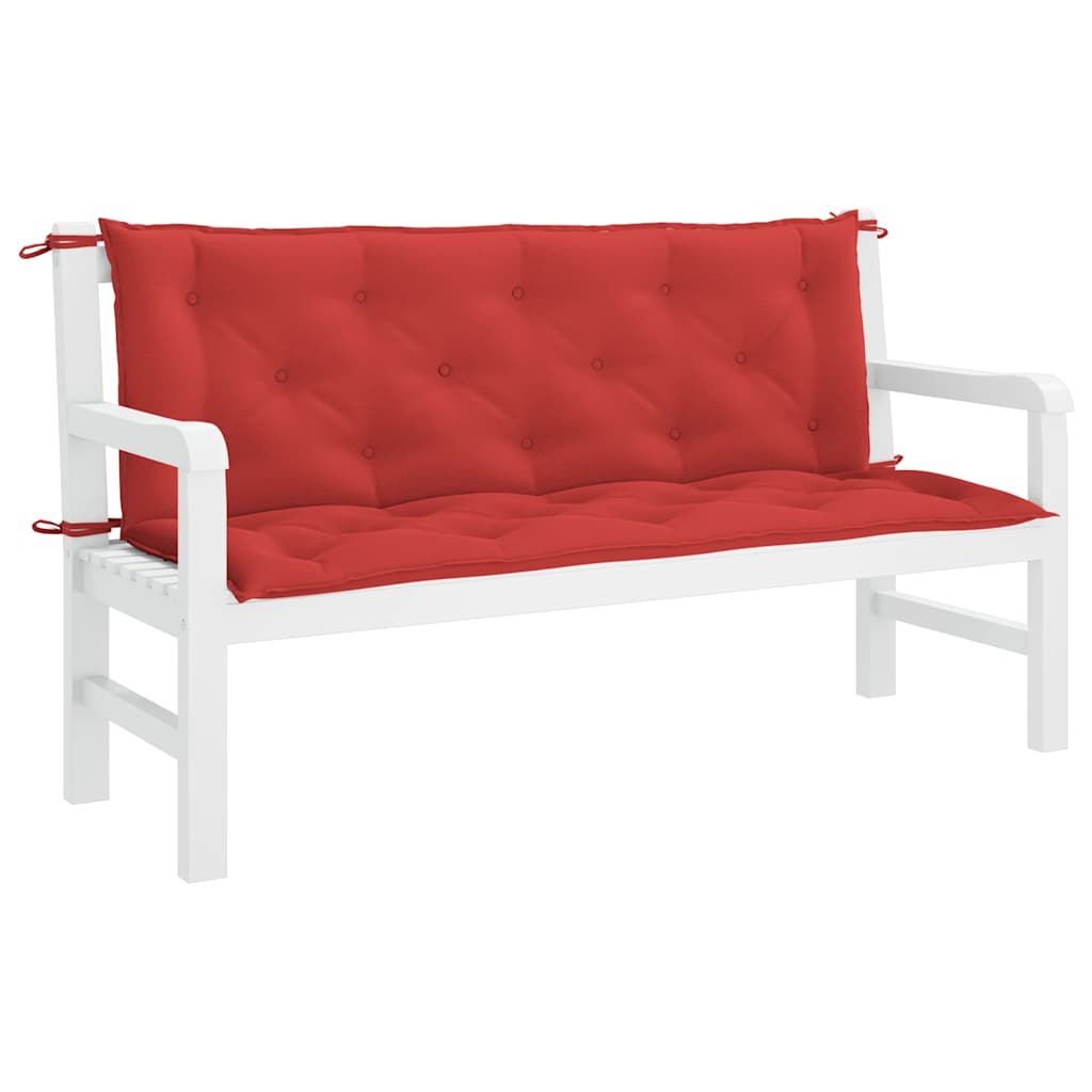 vidaXL Μαξιλάρι Πάγκου Κήπου Κόκκινο 150x(50+50)x7 εκ. Ύφασμα Oxford