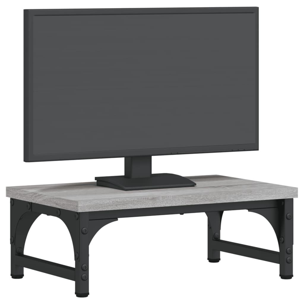 vidaXL Βάση Οθόνης Γκρι Sonoma 37x23x14 εκ. από Επεξεργασμένο Ξύλο