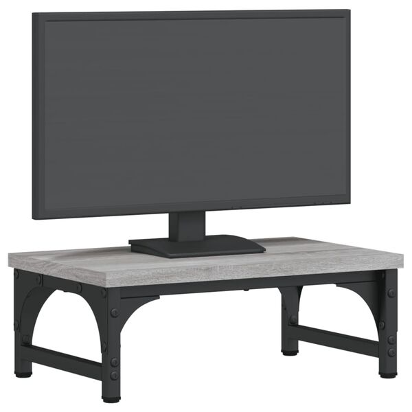 vidaXL Βάση Οθόνης Γκρι Sonoma 37x23x14 εκ. από Επεξεργασμένο Ξύλο