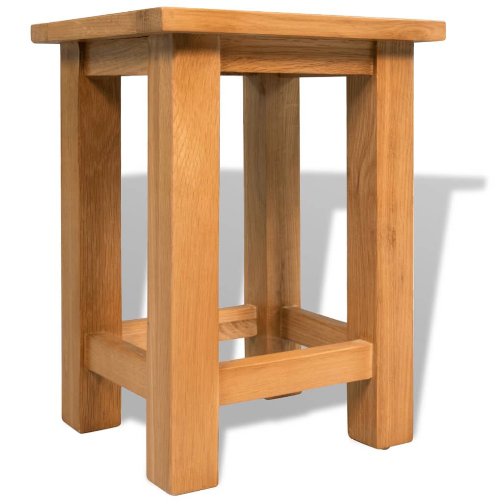 vidaXL Τραπέζι Βοηθητικό 27 x 24 x 37 εκ. από Μασίφ Ξύλο Δρυός