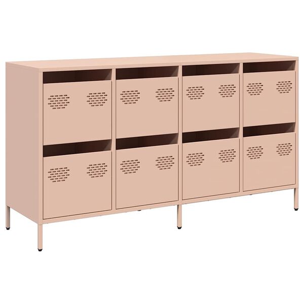 vidaXL Ντουλάπι Ροζ 135x39x73,5 εκ. από Χάλυβα Ψυχρής Έλασης
