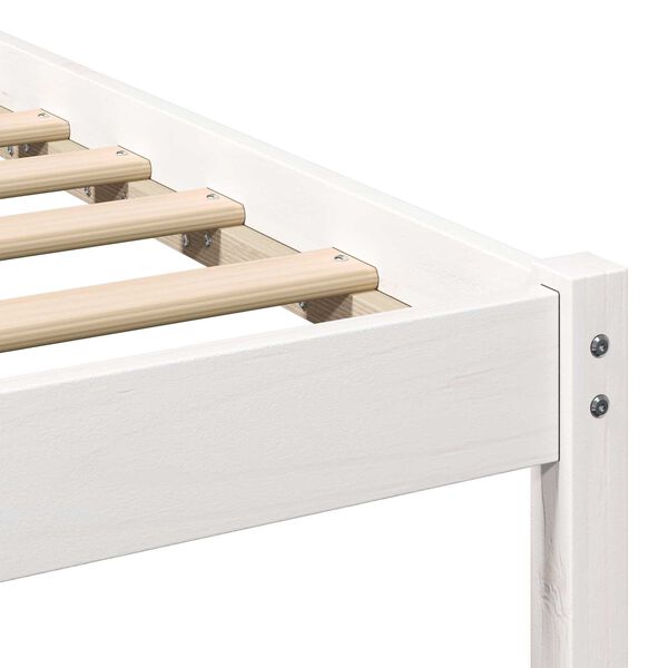 vidaXL Σκελετός Κρεβατιού Λευκό 120 x 200 cm Συμπαγές ξύλο πεύκου
