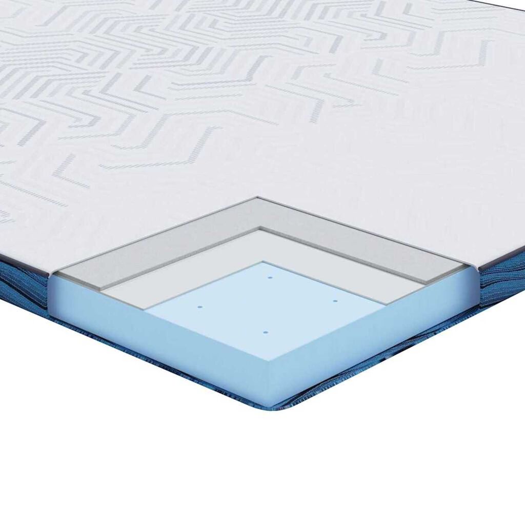 vidaXL Στρώματα Λευκό και μπλε 70 x 200 cm Αφρός μνήμης τζελ