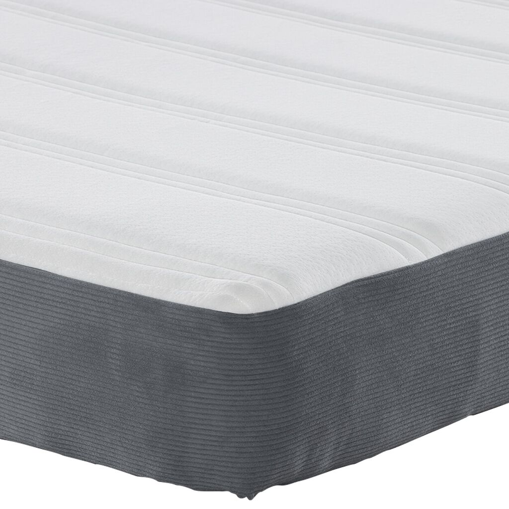vidaXL Στρώμα με Ελατήρια Σκούρο Γκρι Μέτριο 80x200x20 cm Ύφασμα