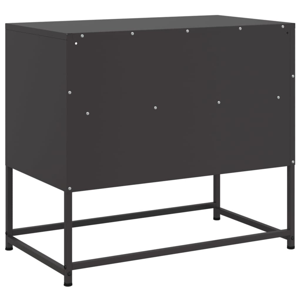 vidaXL Έπιπλο Τηλεόρασης Μαύρο 68,5x39x60,5 εκ. Ατσάλινο