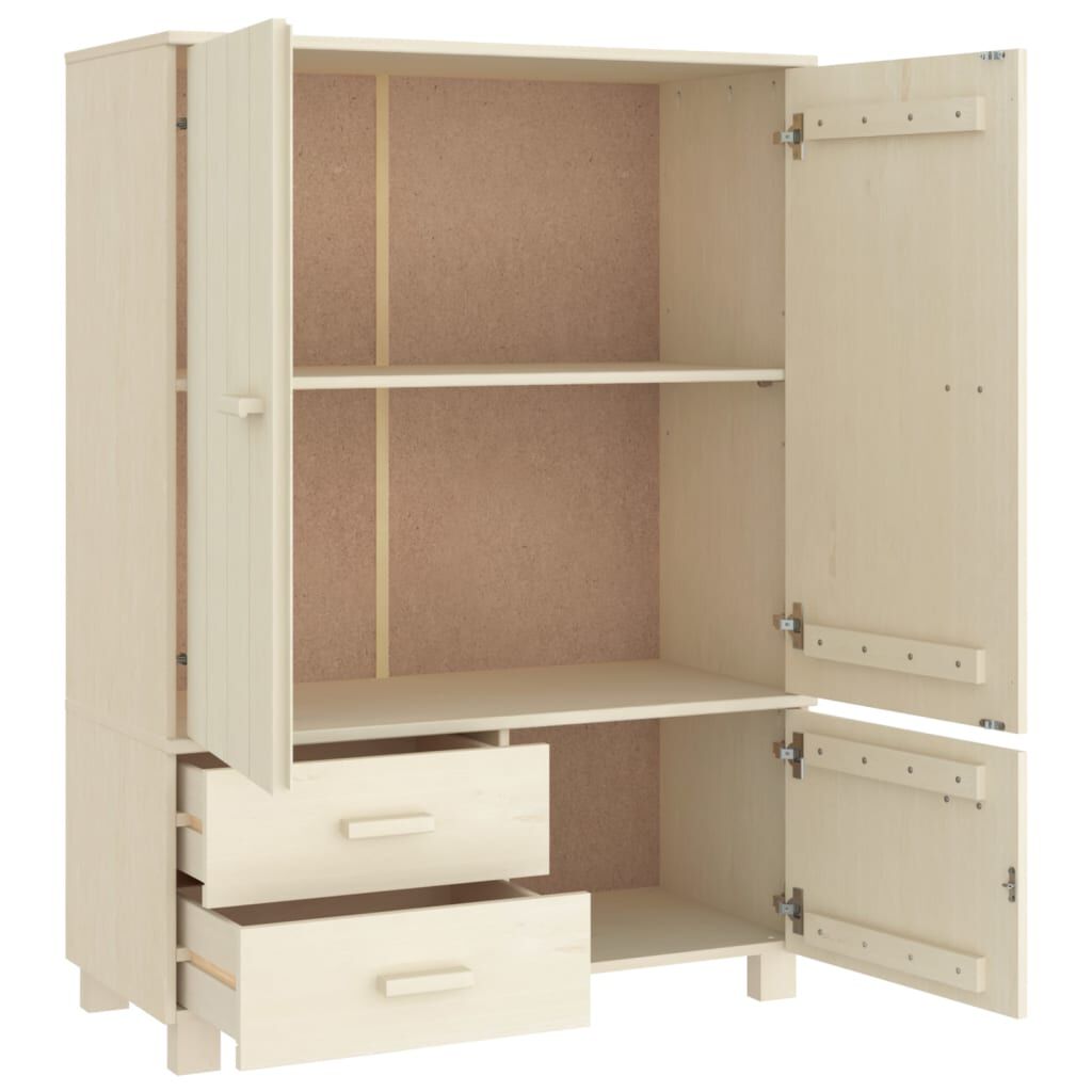 vidaXL Έπιπλο Τηλεόρασης HAMAR Καφέ Μελί 99x45x137εκ Μασίφ Ξύλο Πεύκου