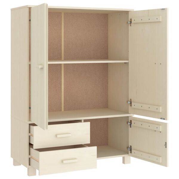 vidaXL Έπιπλο Τηλεόρασης HAMAR Καφέ Μελί 99x45x137εκ Μασίφ Ξύλο Πεύκου