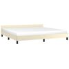 vidaXL Σκελετός Κρεβατιού με Κεφαλάρι Χωρίς Στρώμα Κρεμ 200x200 εκ.