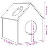 vidaXL Σπίτι για γάτες 41x50x50 cm από μασίφ ξύλο πεύκο