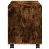 vidaXL Ντουλάπι Με Ροδάκια Καπνιστή Δρυς 72x33x42,5 εκ. Επεξ. Ξύλο