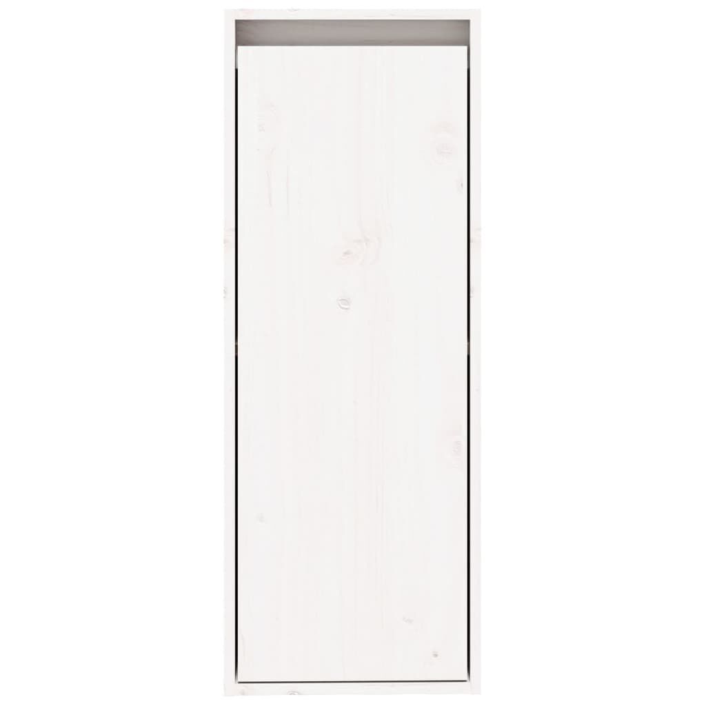 vidaXL Ντουλάπι Τοίχου Λευκό 30 x 30 x 80 εκ. από Μασίφ Ξύλο Πεύκου
